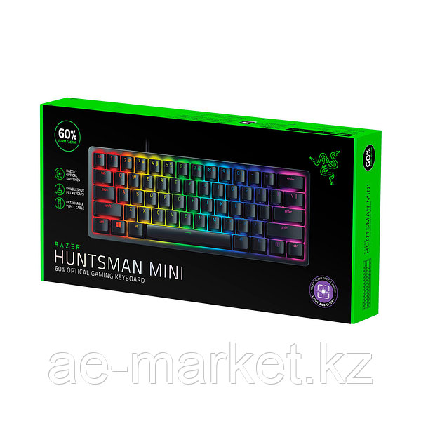 Клавиатура Razer Huntsman Mini (Purple Switch): продажа, цена в Алматы.  Компьютерные мыши и клавиатуры от "ТОО Alma Electric (Алма Электрик)" -  110549697