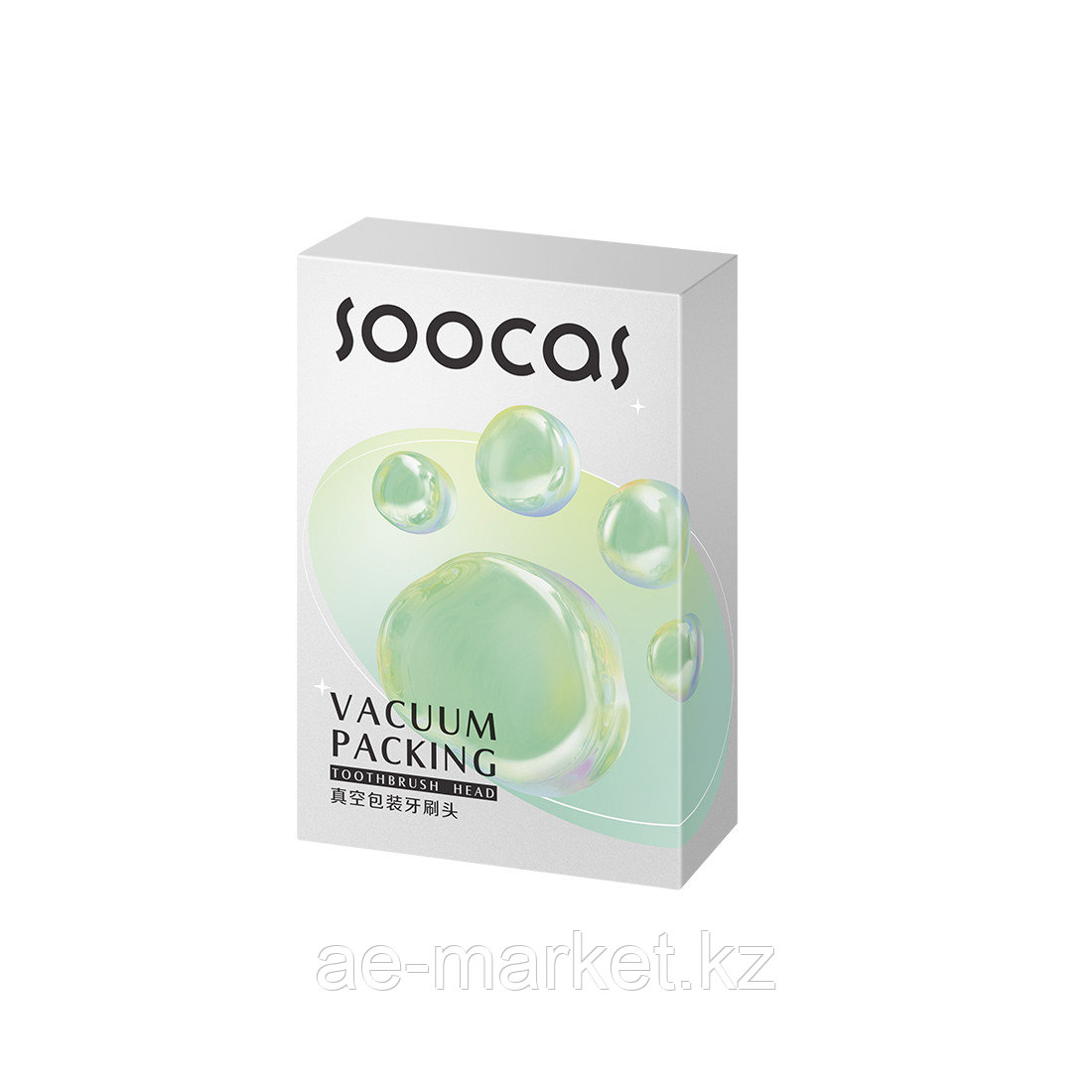 Сменные зубные щетки для Soocas D3 (2шт в комплекте) Зеленый - фото 3 - id-p110553104