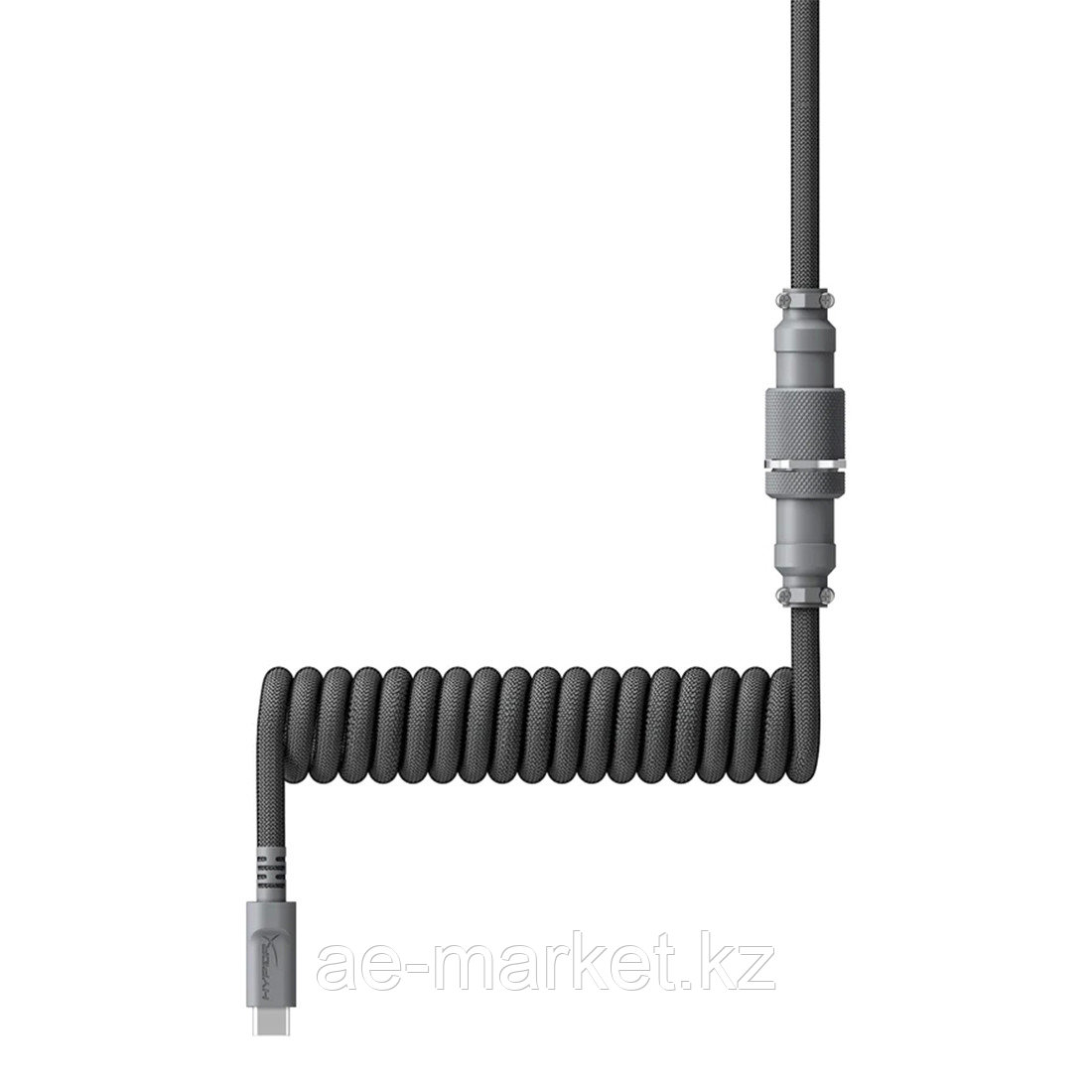Провод для механической клавиатуры HyperX USB-C Coiled Cable Gray 6J678AA - фото 2 - id-p110552587