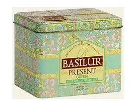 ЧАЙ ЗЕЛЕНЫЙ ЛИСТОВОЙ BASILUR - PRESENT GREEN, В БАНКЕ 100 Г