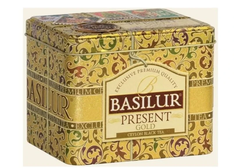 ЧАЙ ЧЕРНЫЙ ЛИСТОВОЙ BASILUR - PRESENT GOLD CADDY, В БАНКЕ 100 Г