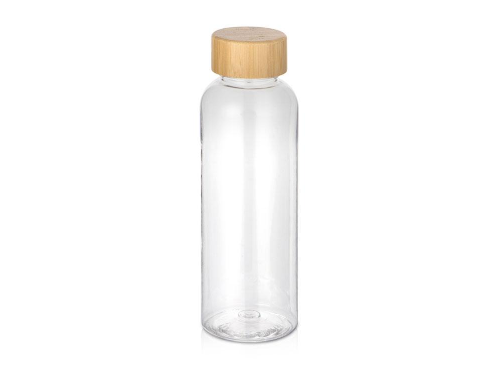 Бутылка из переработанного пластика Kato Bamboo с бамбуковой крышкой, 500 мл - фото 1 - id-p110555283