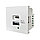 Shelbi Розетка зарядка 2- портовая USB, Type-C, 4.2A, 45х45, белая, фото 2