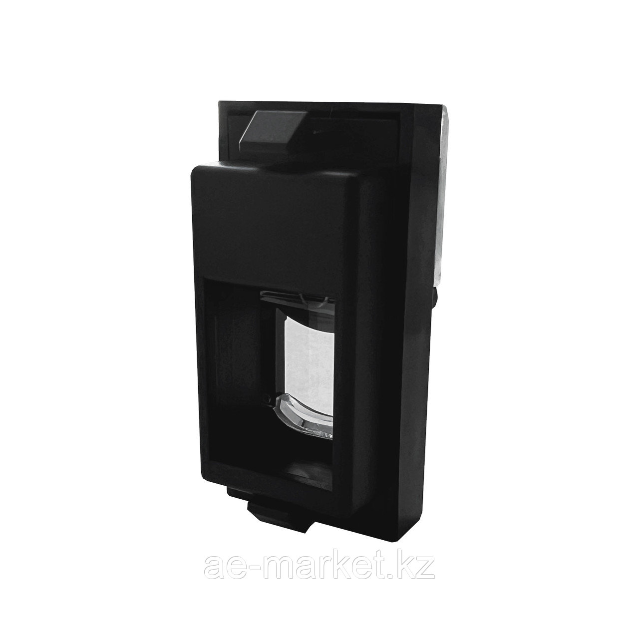 Shelbi Лицевая панель с прозрачной шторкой 45x22.5mm 1 порт, чёрная - фото 3 - id-p110556950