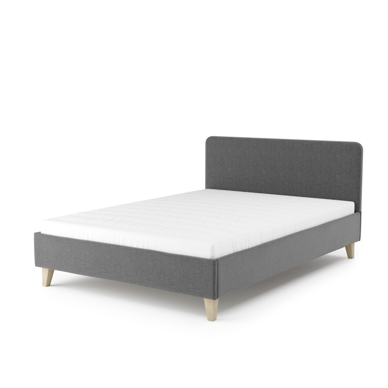Кровать Salotti Сканди 140, рогожка, ткань Шифт, темно-серый - фото 5 - id-p110557016