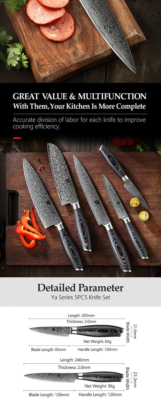 Набор ножей XINZUO B20-A5 5 шт - фото 2 - id-p110557149