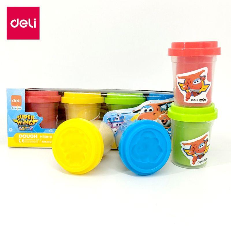 Пластилин-тесто Deli "Super Wings", 4 цвета, фото 1