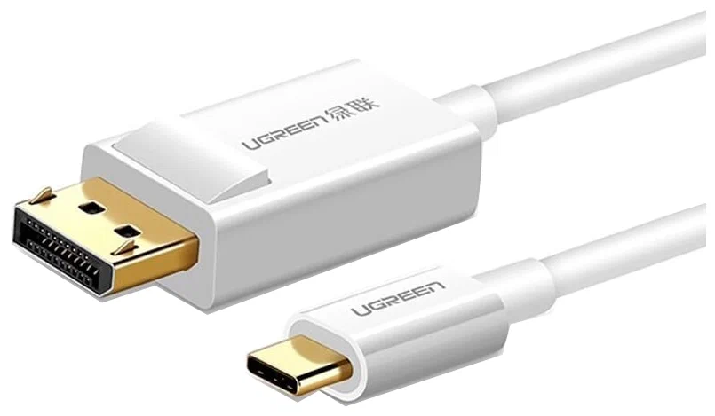 UGREEN 40420 Кабель MM139 USB-C - DisplayPort. 4K@30Гц. 1.5м. цвет белый