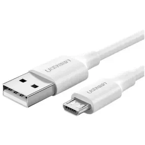 UGREEN 60143 Кабель US289 Micro USB Male To USB 2.0 A  Male Cable 2M (White)