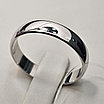 Обручальное кольцо 2,62 гр, серебро 925 проба, 19,5 размер/4мм, фото 2
