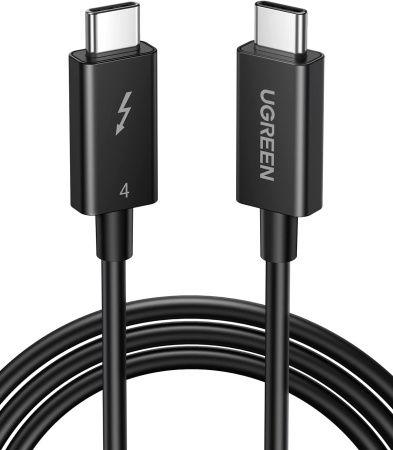 UGREEN 30389 Кабель US501 USB-C to USB-C Thunderbolt 4 Cable 0.8m (Black)