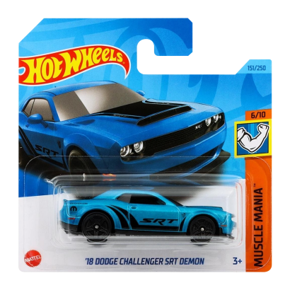 Hot Wheels Модель Dodge Challenger STR Demon '18, синий