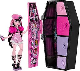 Кукла Monster High и модный набор, Дракулаура с шкафчиком для переодевания и более 19 сюрпризов
