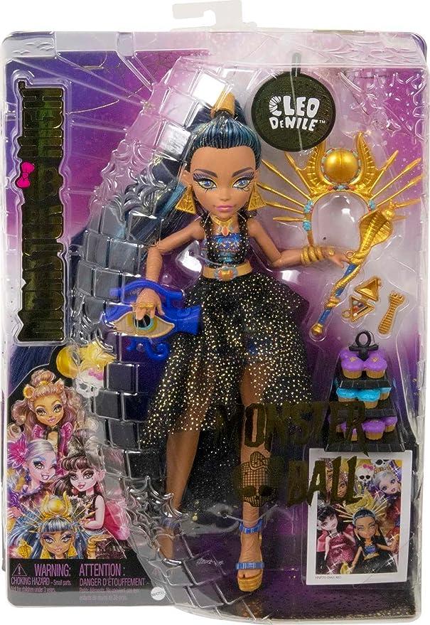 Кукла Monster High Клео Де Нил в праздничном платье Monster Ball с тематическими аксессуарами
