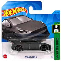 Hot Wheels Модель Tesla Model Y, мокрый асфальт