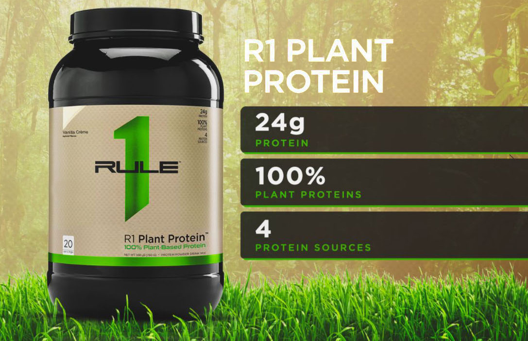 Протеин R1 Plant Protein, 20 порций, Rule1 Frozen Banana - фото 1 - id-p106363473