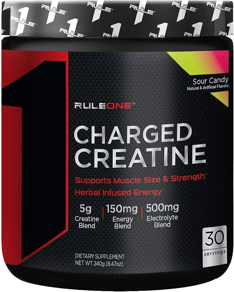 R1 Charged Creatine, 240 g, Rule1 Sour Candy