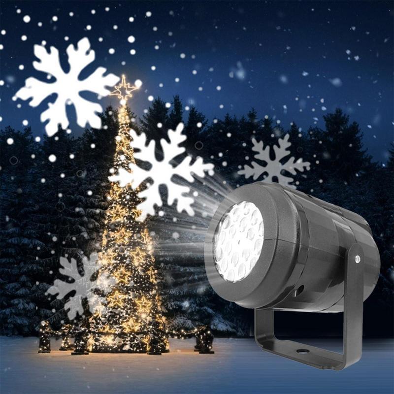 Новогодний LED проектор Снежинки