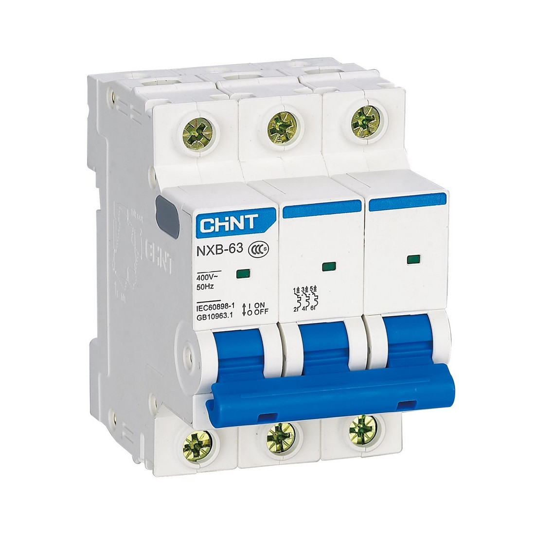 Автоматический выключатель CHINT NXB-63 3P 20A C 6kA 814171, фото 1