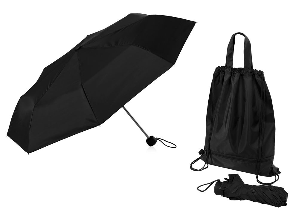 Зонт «Picau» из переработанного пластика в сумочке, фото 1