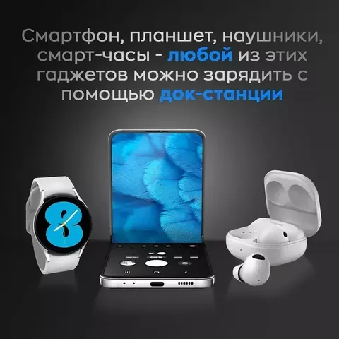 Зарядное устройство 3-в-1 беспроводное складное MagSafe ROBOQI Compact W07 (Черный) - фото 3 - id-p110595796