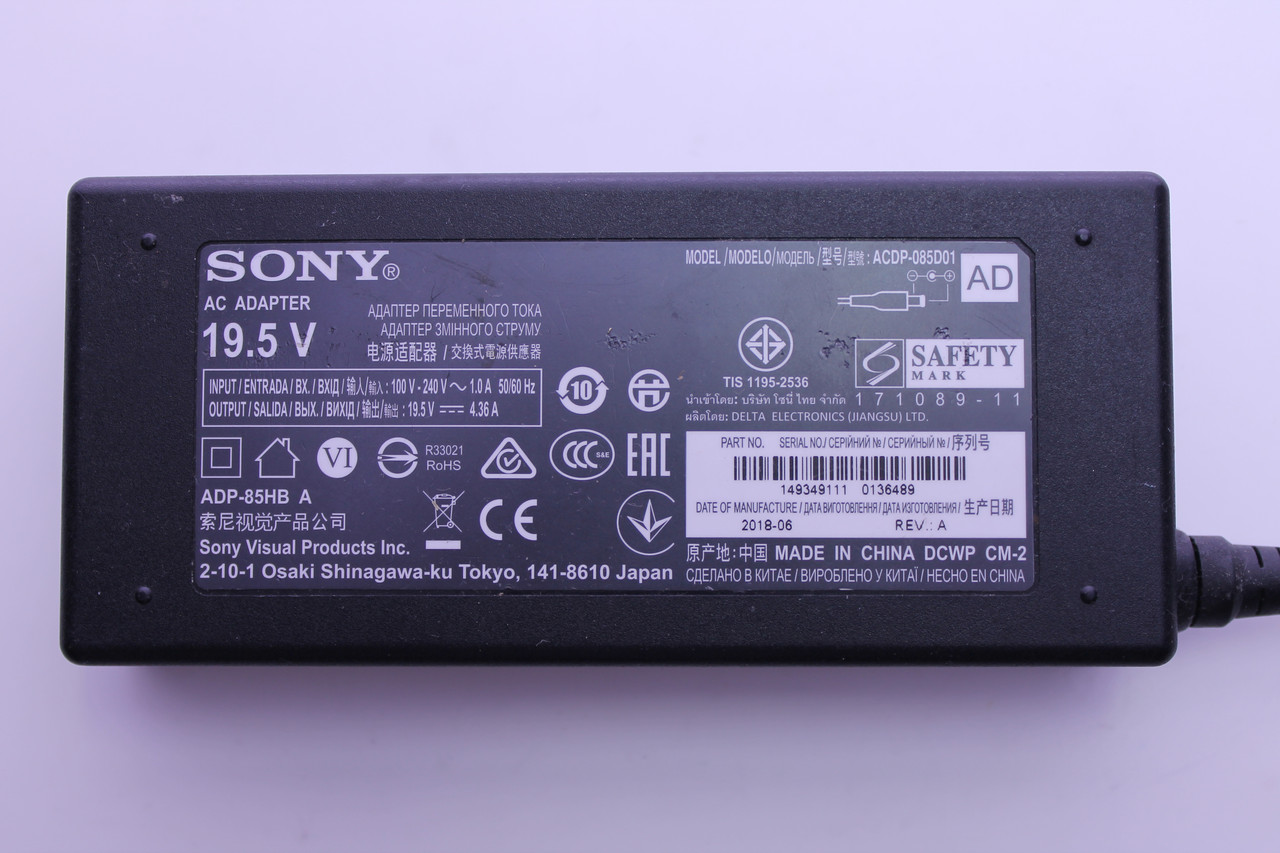 Блок питания телевизора SONY KDL-43WF665 модель: acdp-085d01 19.5V 4.36A - фото 1 - id-p110596745