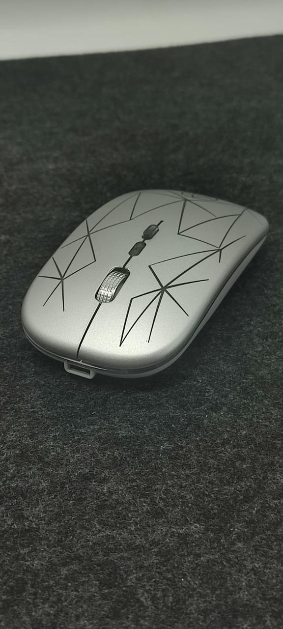 Беспроводная мышка A20 Rechargeable Wirless Mouse серебристая серая - фото 5 - id-p110596873