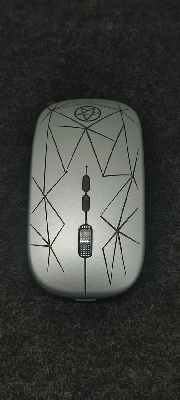 Беспроводная мышка A20 Rechargeable Wirless Mouse серебристая серая - фото 7 - id-p110596873