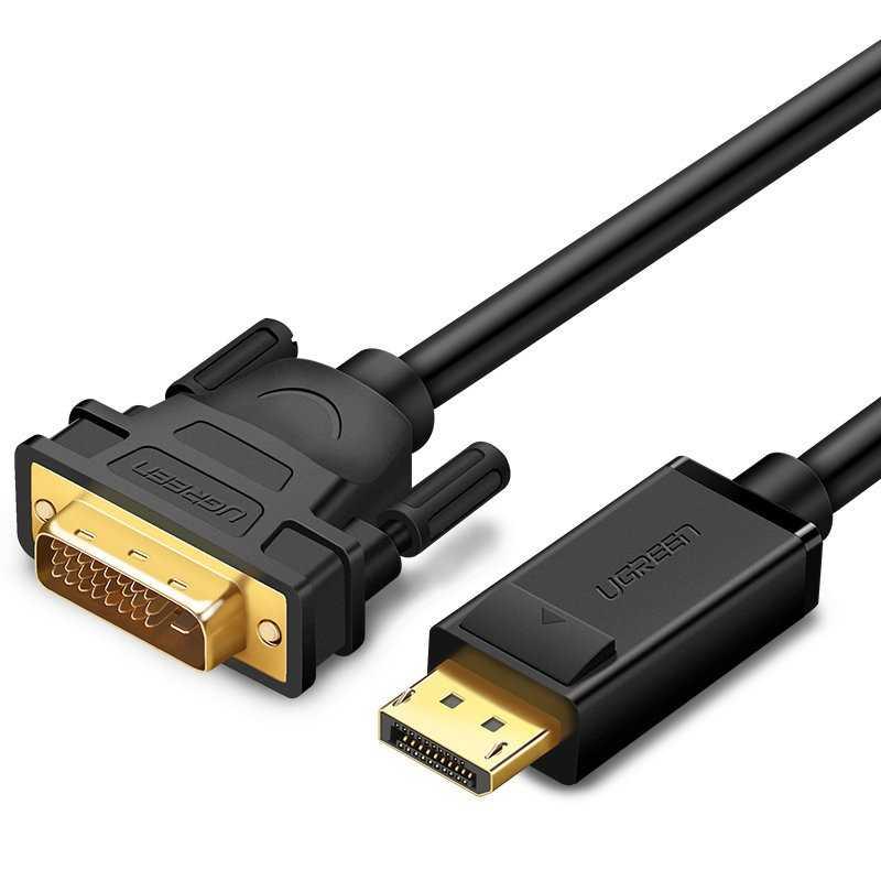 UGREEN 10243 Кабель DP103 DP Male to DVI Male Cable 1.5m (Black)