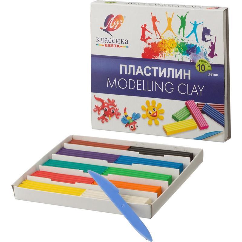 Пластилин Луч Классика 10 цветов со стеком