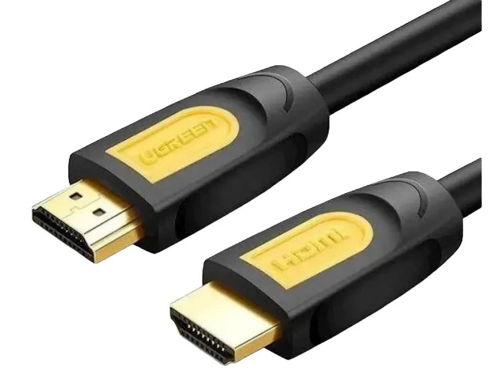 UGREEN 10115 Кабель HD101 HDMI Round Cable 1m (Yellow/Black)