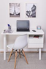 Стол письменный Марио-1 белый 120х60х75 см, фото 3