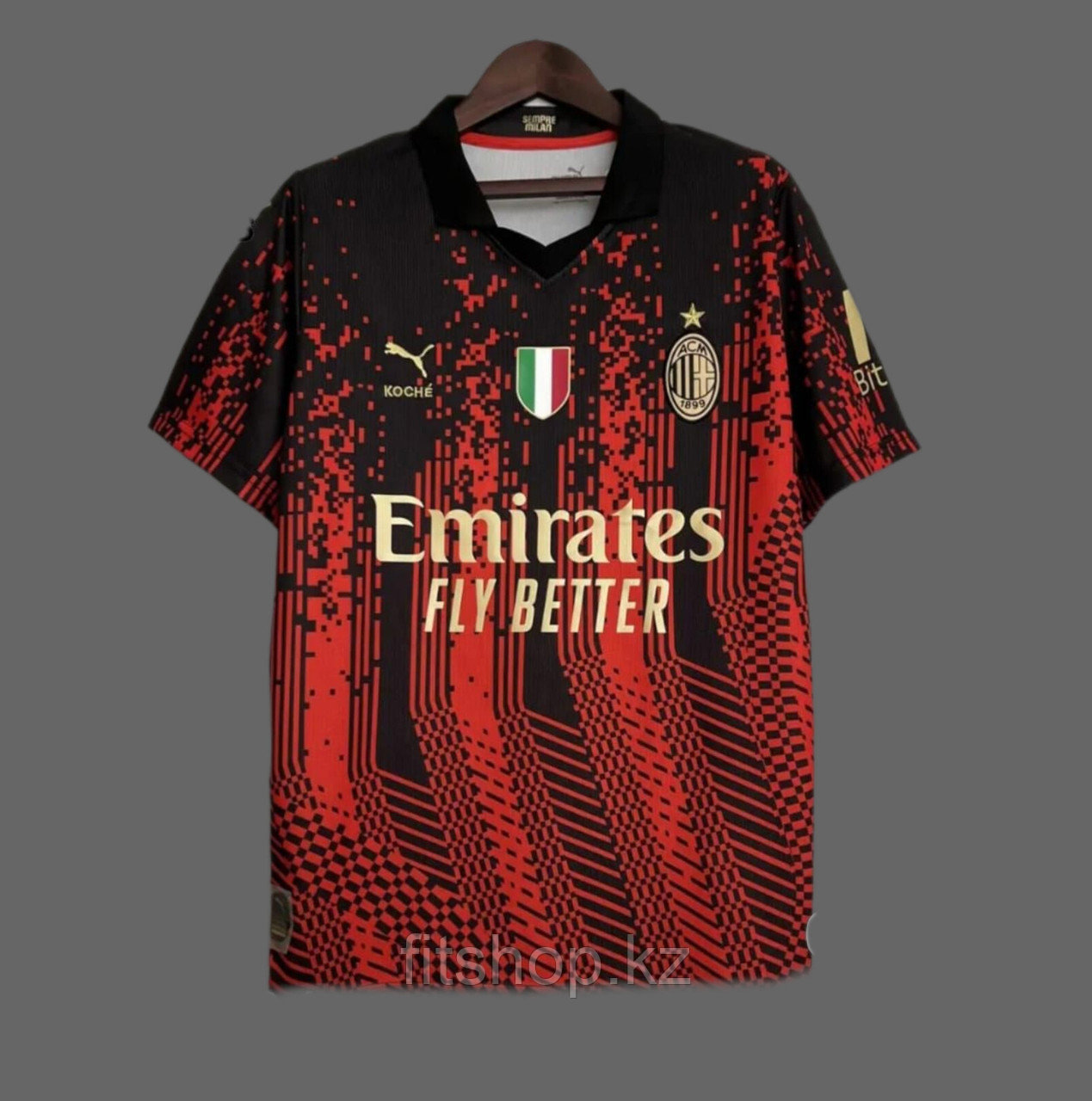 Футбольная форма  Милан 2022-2023 красно-черная