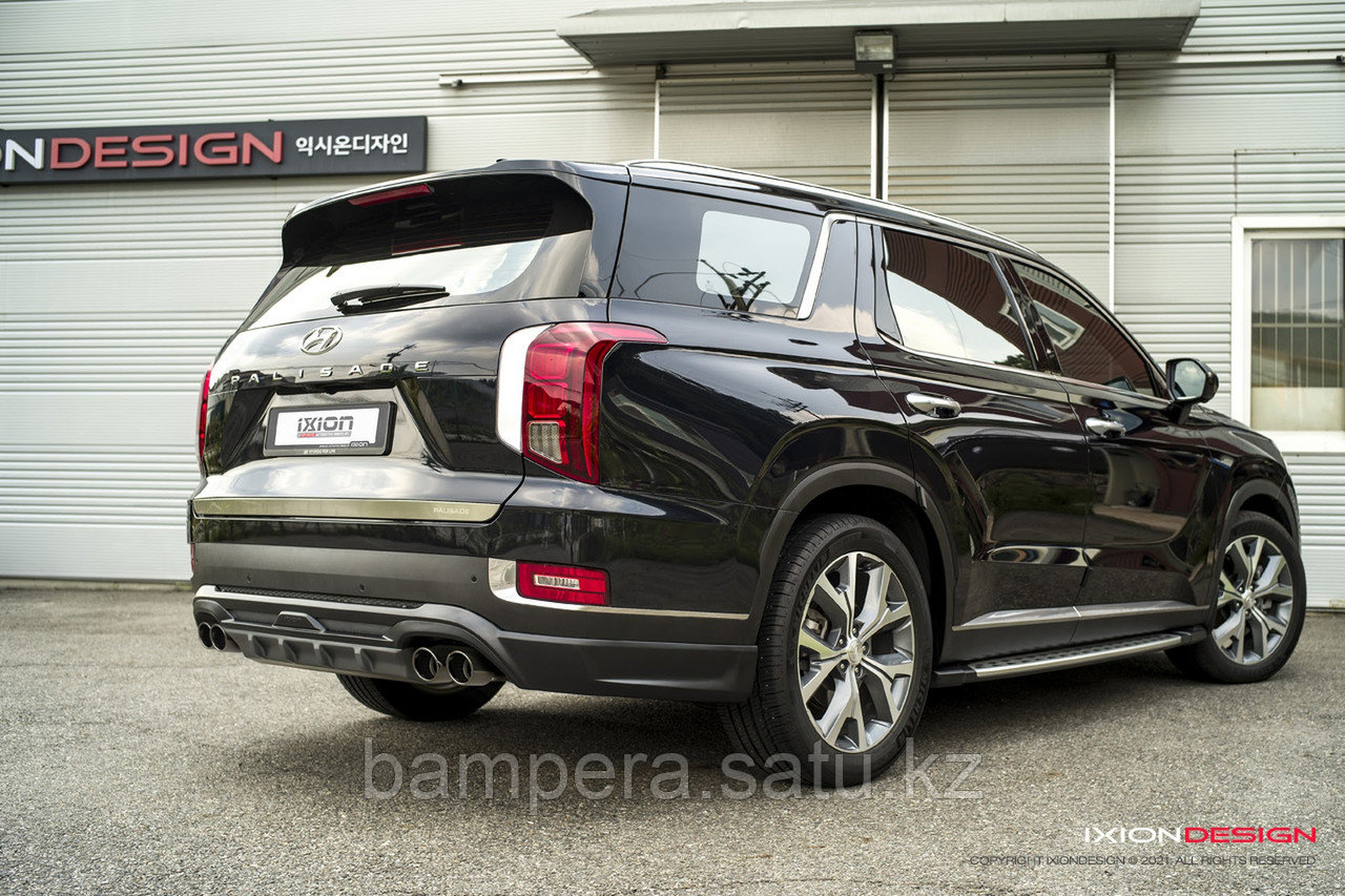 Накладка на задний бампер "Ixion" (стеклопластик) для Hyundai Palisade 2018-2022 г.в. - фото 10 - id-p110599073