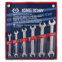 KING TONY Набор рожковых ключей, 8-19 мм, 6 предметов KING TONY 1106MR01