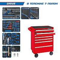 KING TONY Набор инструментов "DRIVE" в красной тележке, 251 предмет KING TONY 934-251MRV