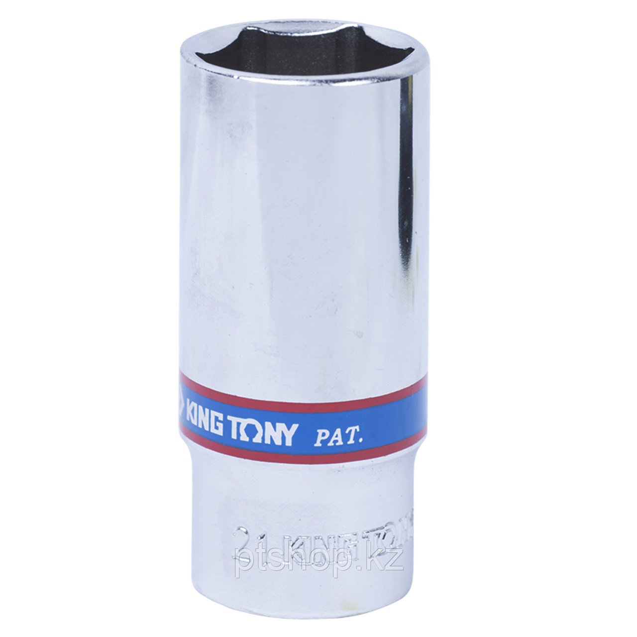KING TONY Головка торцевая глубокая шестигранная 3/8", 21 мм KING TONY 323521M