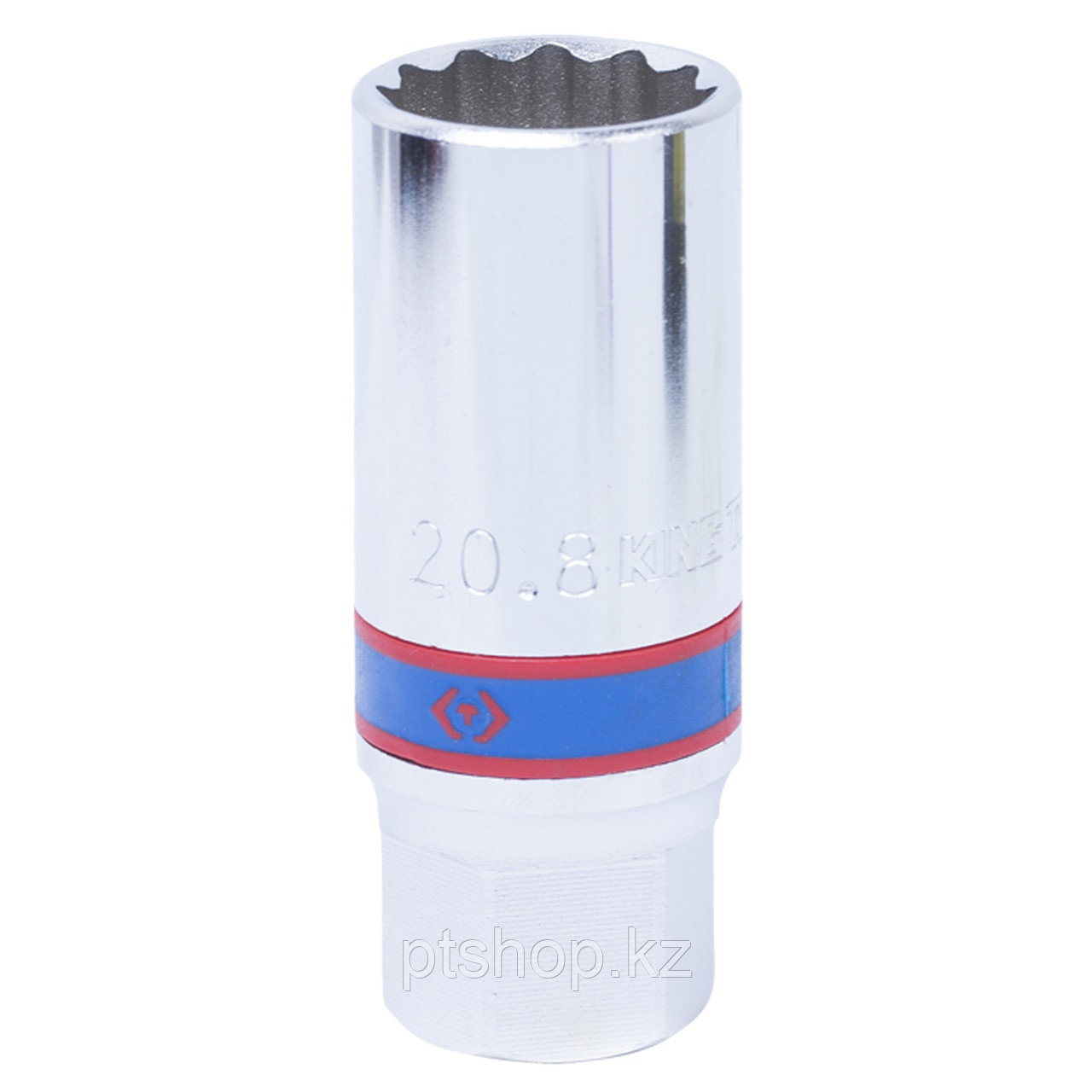 KING TONY Головка свечная двенадцатигранная 1/2", 21 мм, L = 70 мм, резиновый фиксатор KING TONY 463021R