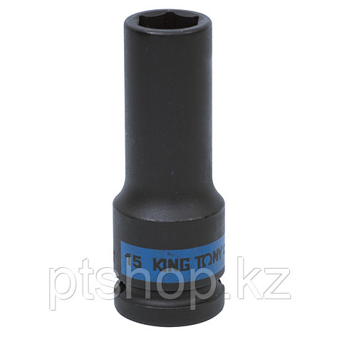 KING TONY Головка торцевая ударная глубокая шестигранная 1/2", 15 мм KING TONY 443515M, фото 1