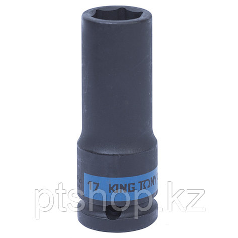 KING TONY Головка торцевая ударная глубокая шестигранная 1/2", 17 мм KING TONY 443517M, фото 1