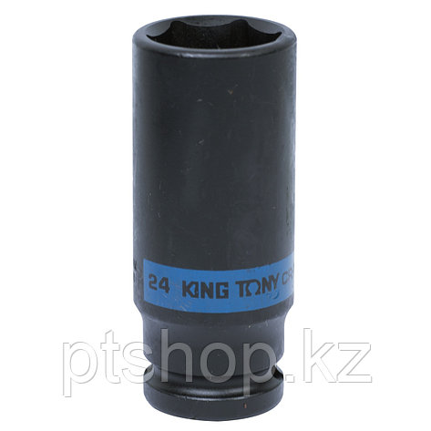 KING TONY Головка торцевая ударная глубокая шестигранная 1/2", 24 мм KING TONY 443524M, фото 1