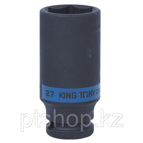 KING TONY Головка торцевая ударная глубокая шестигранная 1/2", 27 мм KING TONY 443527M, фото 1