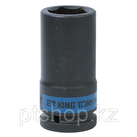 KING TONY Головка торцевая ударная глубокая шестигранная 3/4", 27 мм KING TONY 643527M, фото 1