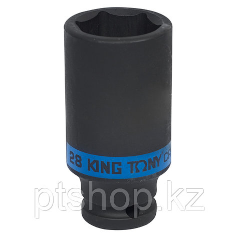 KING TONY Головка торцевая ударная глубокая шестигранная 1/2", 28 мм KING TONY 443528M, фото 1
