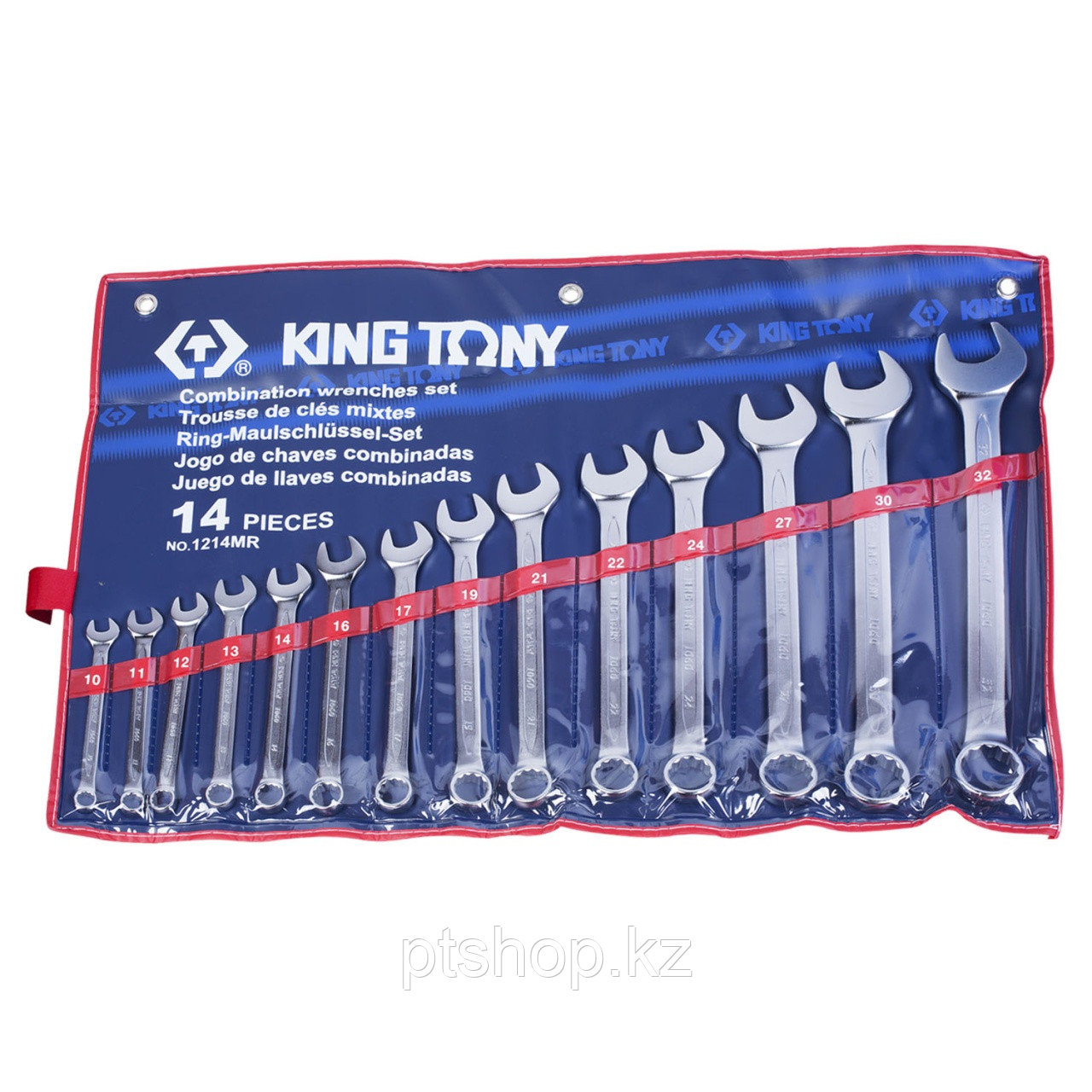 KING TONY Набор комбинированных ключей, 10-32 мм, 14 предметов KING TONY 1214MR - фото 1 - id-p110600949