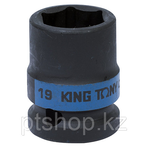 KING TONY Головка торцевая ударная шестигранная 1/2", 19 мм KING TONY 453519M, фото 1