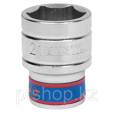 KING TONY Головка торцевая стандартная шестигранная 1/2", 21 мм KING TONY 433521M, фото 1