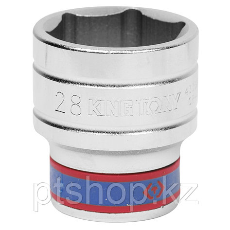 KING TONY Головка торцевая стандартная шестигранная 1/2", 28 мм KING TONY 433528M, фото 1