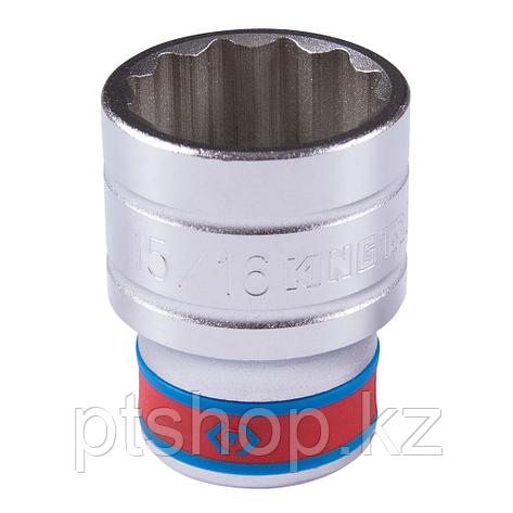 KING TONY Головка торцевая стандартная двенадцатигранная 1/2", 15/16", дюймовая KING TONY 433030S, фото 1
