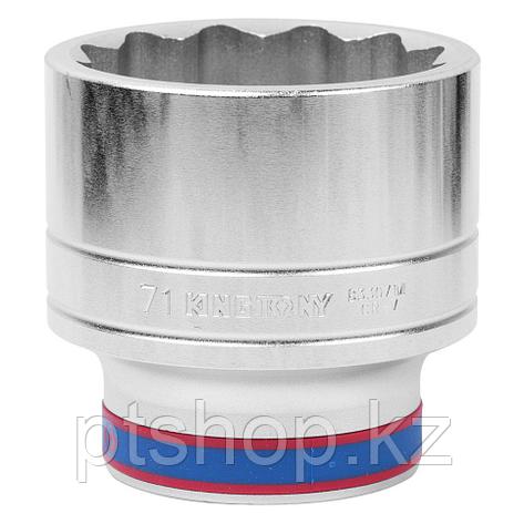 KING TONY Головка торцевая стандартная двенадцатигранная 1", 71 мм KING TONY 833071M, фото 1
